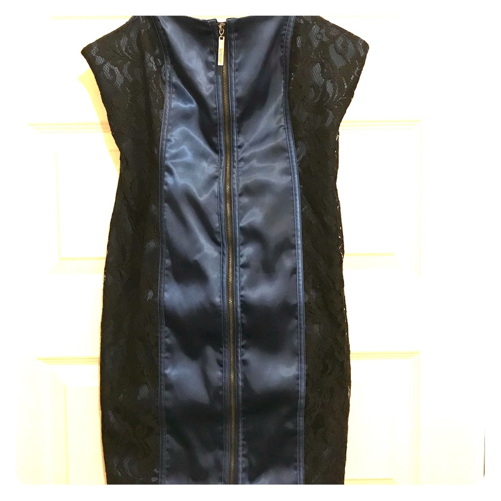 Kensie navy lace panel dress